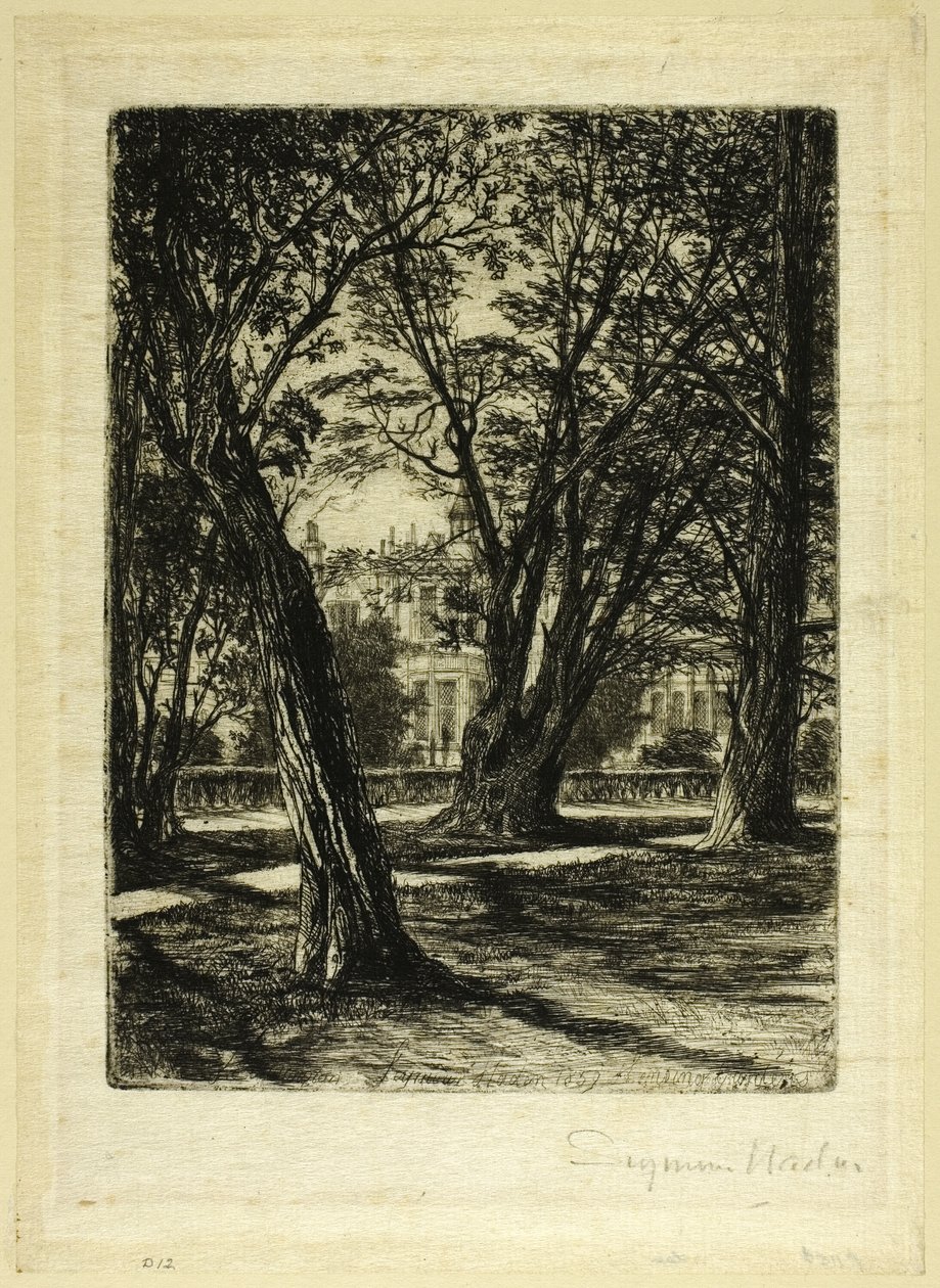 Kensington Gardens, No. I (pieni levy) tekijältä Francis Seymour Haden