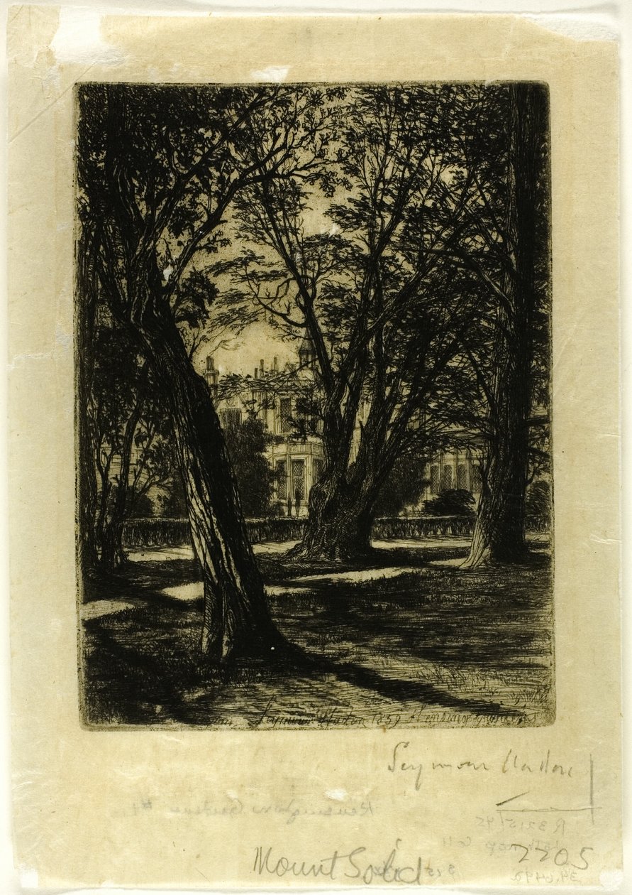 Kensington Gardens, No. I (pieni levy) tekijältä Francis Seymour Haden