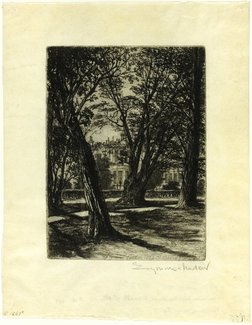 Kensington Gardens, No. I (pieni levy) tekijältä Francis Seymour Haden
