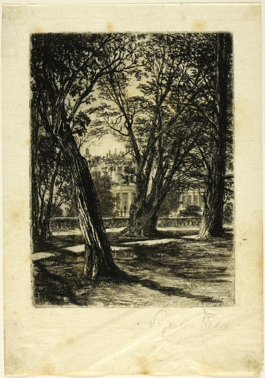 Kensington Gardens, No. I (pieni levy) tekijältä Francis Seymour Haden