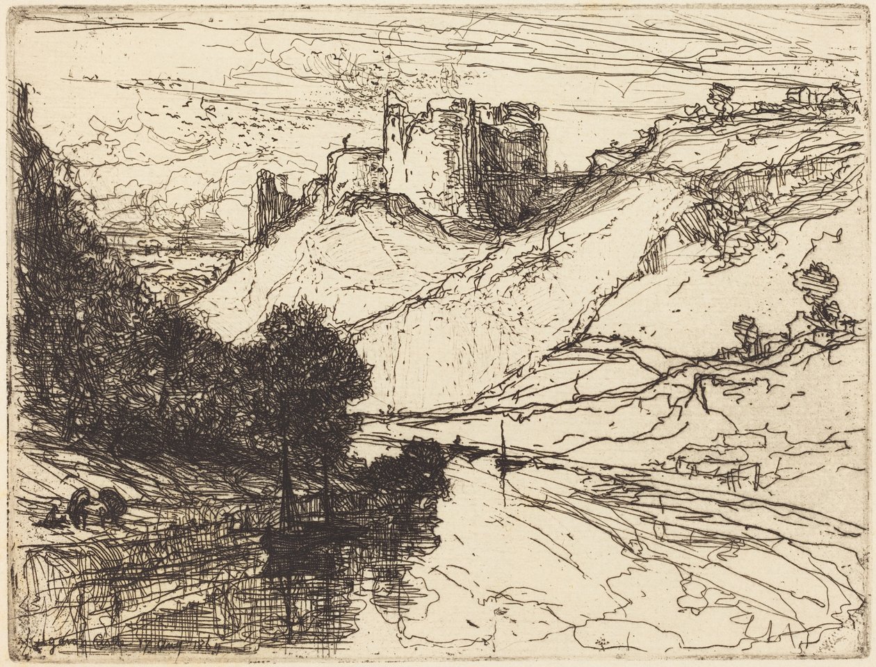 Kilgaren Castle tekijältä Francis Seymour Haden