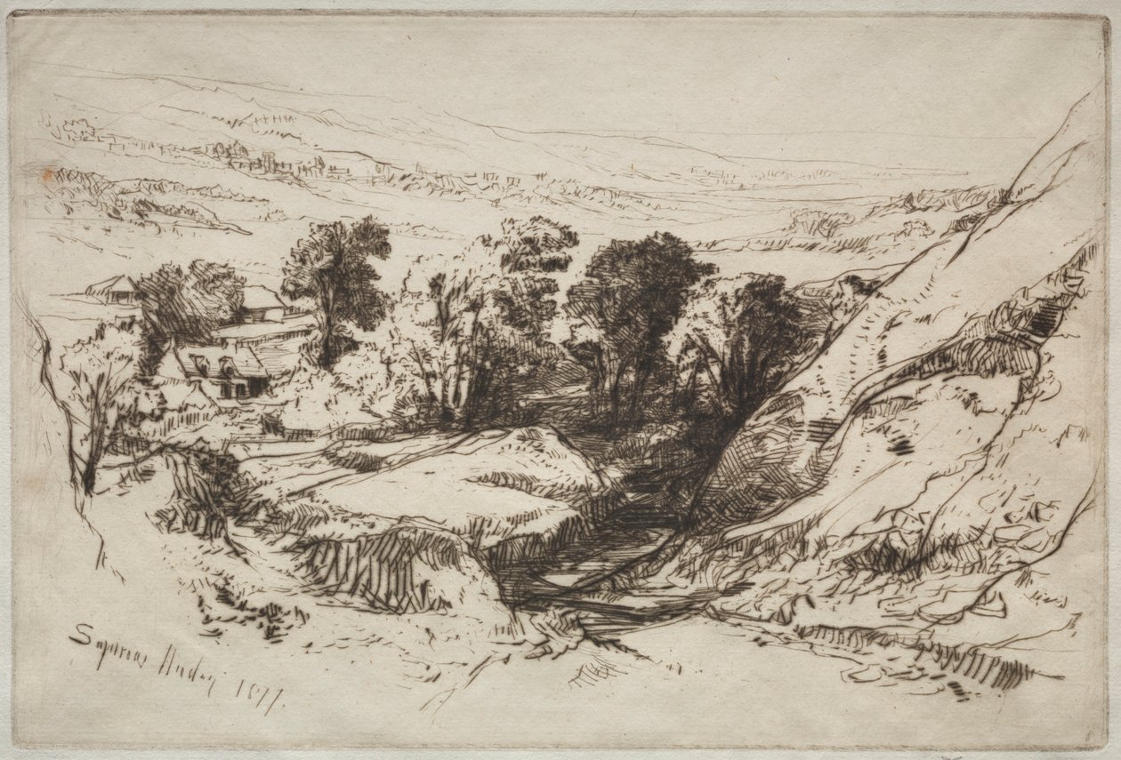 Nine Barrow Down, 1877. tekijältä Francis Seymour Haden