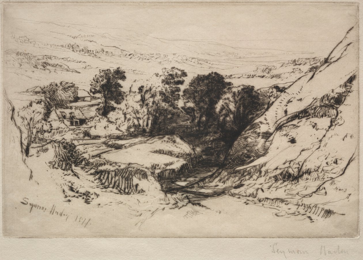 Nine Barrow Down, 1877. tekijältä Francis Seymour Haden