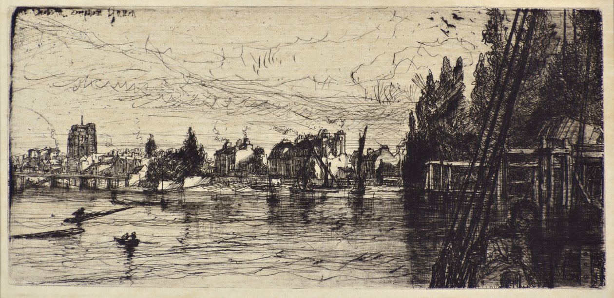 Vanha Chelsean kirkko tekijältä Francis Seymour Haden
