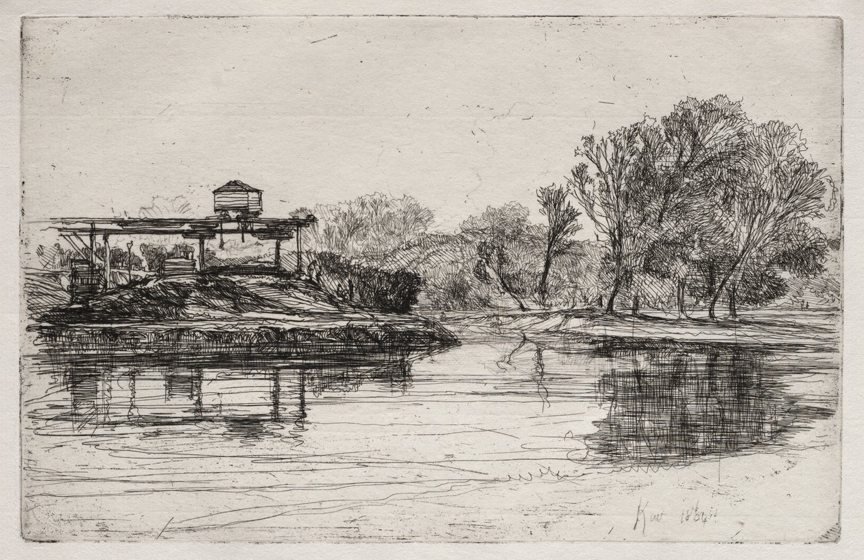 Railway Encroachment, 1864. tekijältä Francis Seymour Haden