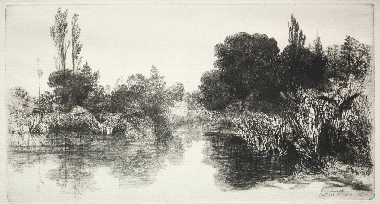 Shere Mill Pond The Larger Plate, 1860. tekijältä Francis Seymour Haden