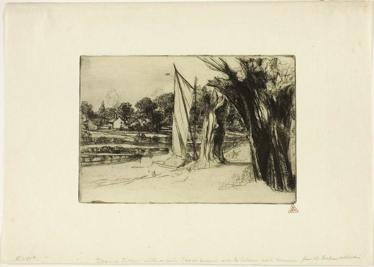Thames Ditton-purjeen kanssa tekijältä Francis Seymour Haden