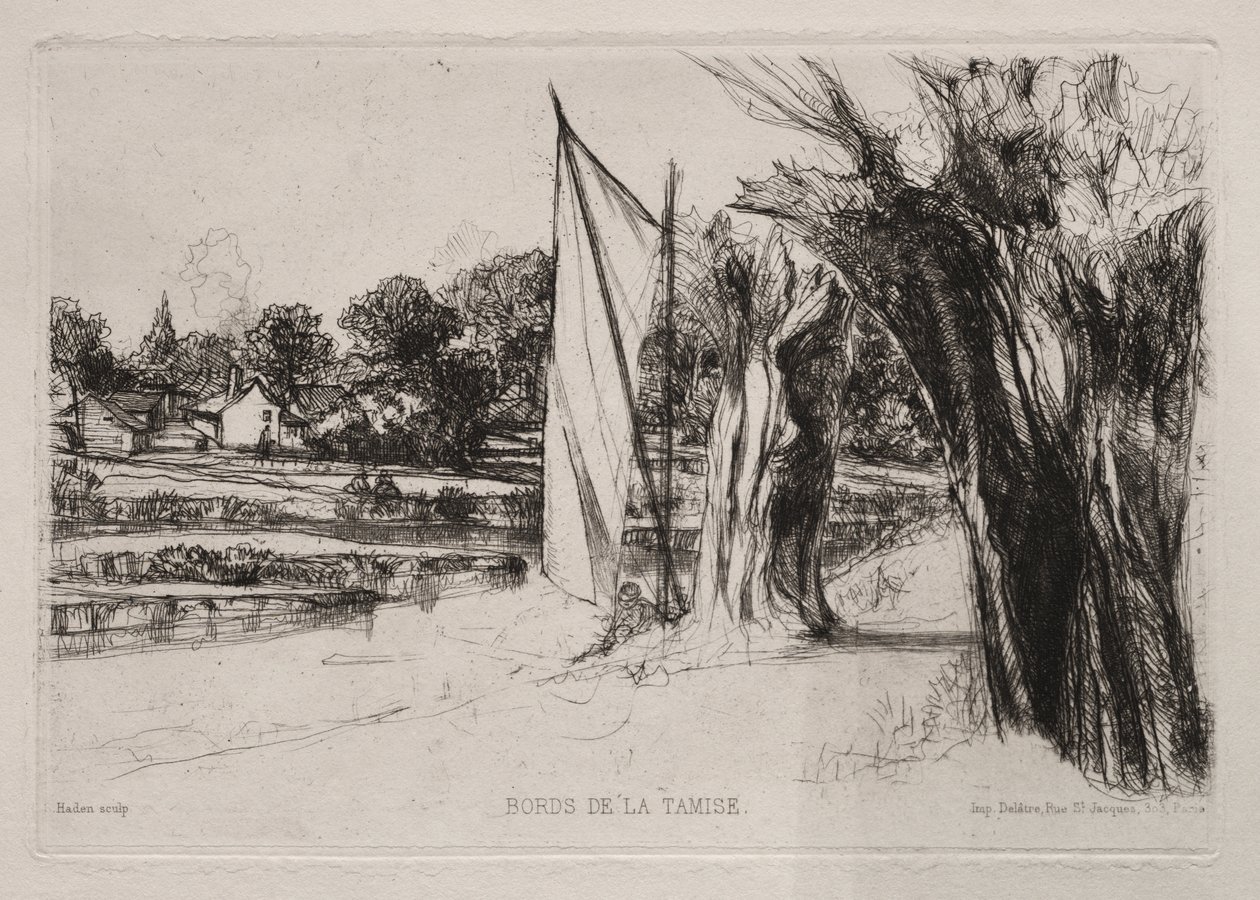 Thames Ditton - Purjeella tekijältä Francis Seymour Haden