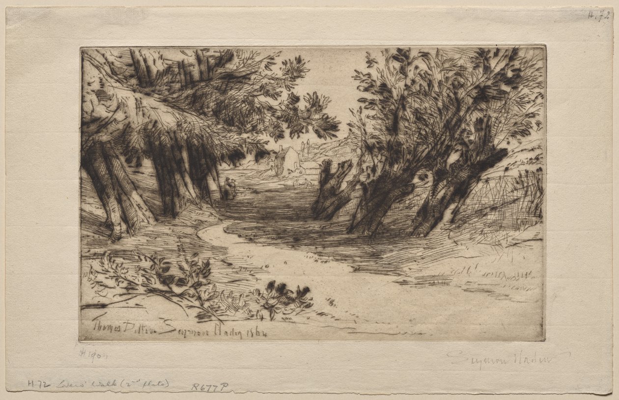 Rakastajien kävely (Toinen lautanen) tekijältä Francis Seymour Haden