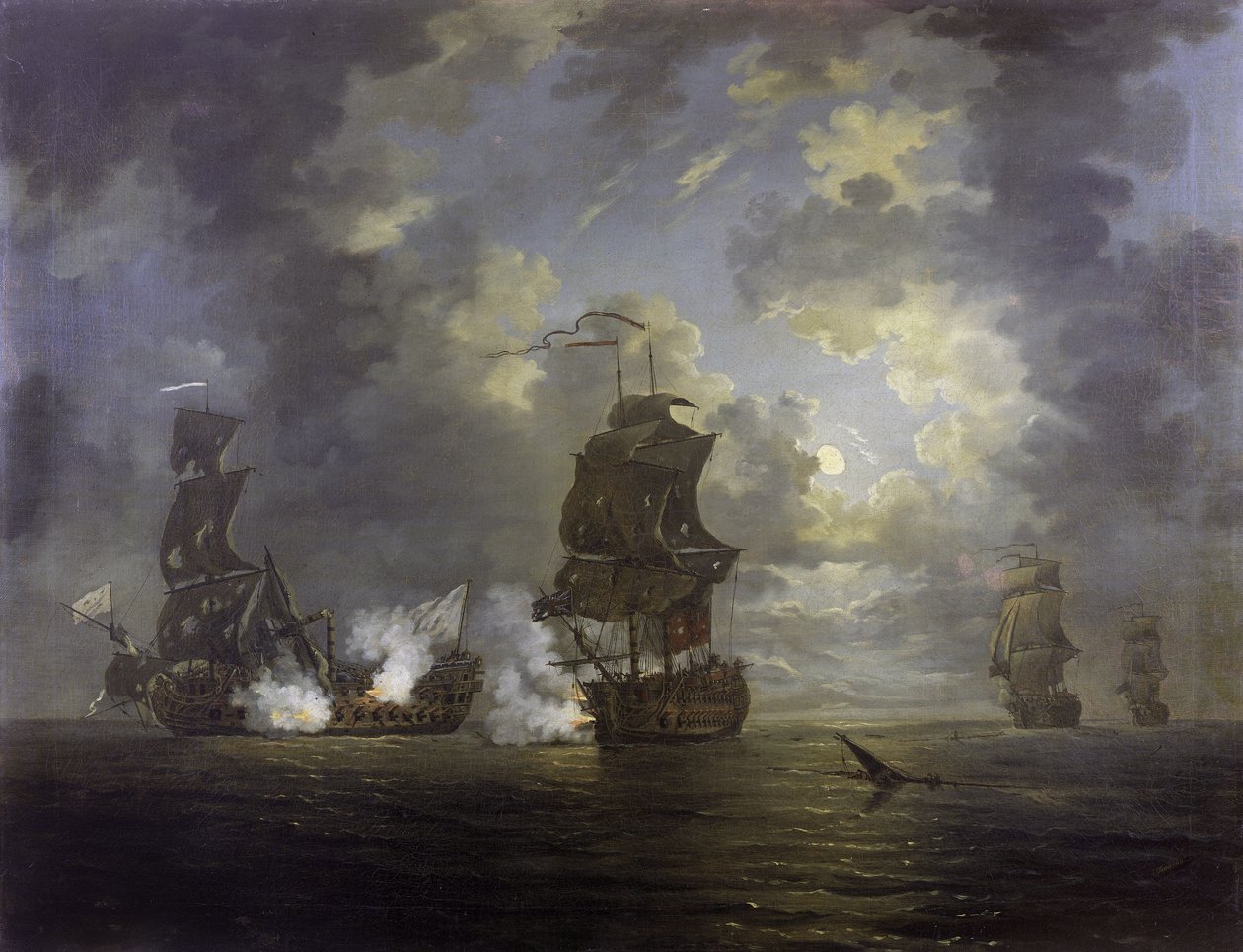 HMS Monmouthin kaappaus Foudroyantilla 18. helmikuuta. tekijältä Francis Swaine