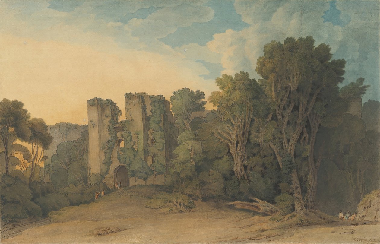 Berry Pomeroyn linna Devonin piirikunnassa, 1775-1805. tekijältä Francis Towne
