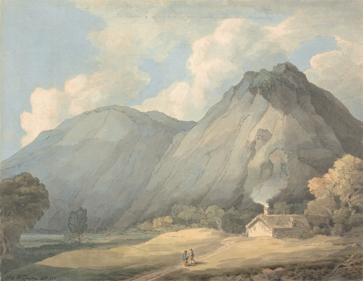 Craig yr Aderyn, Llanfihangel-y-Pennantin lähellä tekijältä Francis Towne