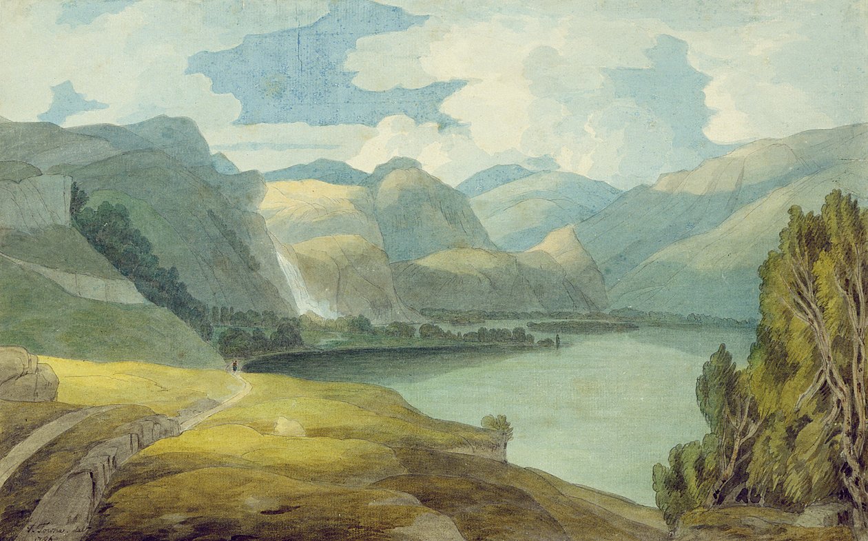 Derwentwater katsoo etelään tekijältä Francis Towne