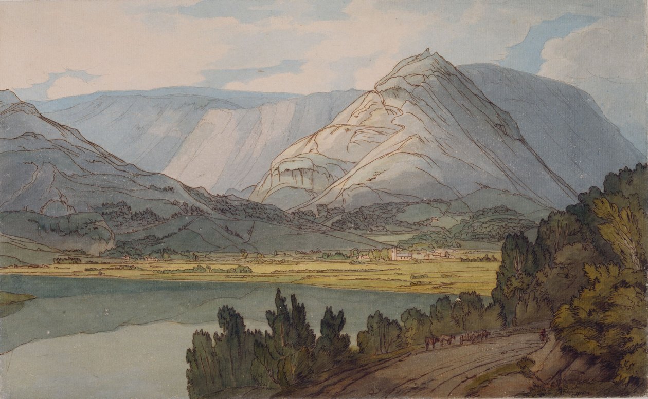 Grasmere Rydal Roadilta, 1786 tekijältä Francis Towne