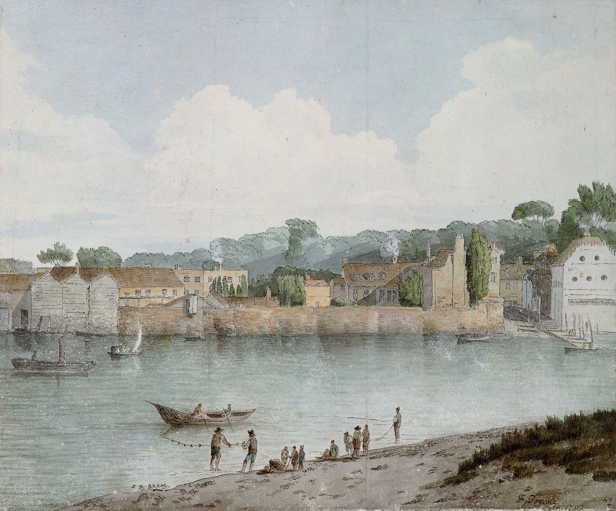 Vauxhall Stairs, Millbankista, 1797 tekijältä Francis Towne