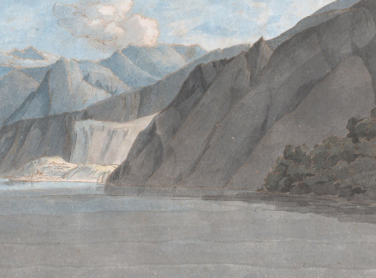 Näkymä Como-järvelle Monte Leonin kanssa, 27. elokuuta 1781. tekijältä Francis Towne