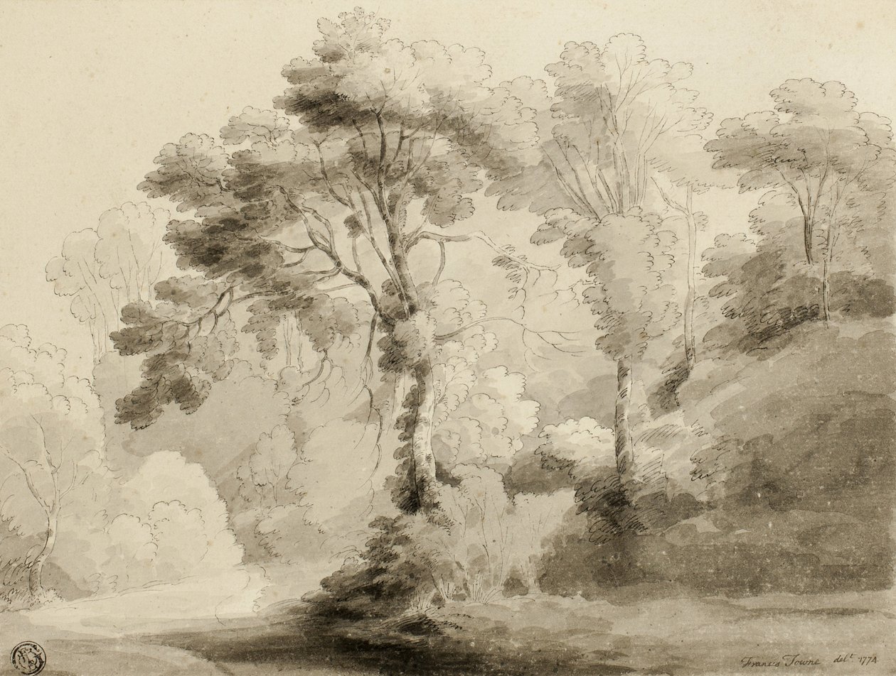 Metsäinen maisema, 1774 tekijältä Francis Towne