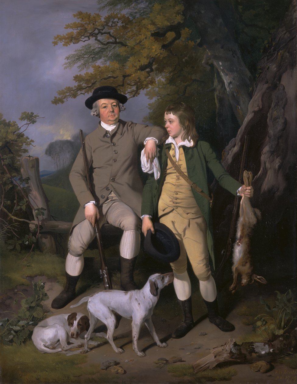 Urheilijan muotokuva poikansa kanssa, 1779. tekijältä Francis Wheatley