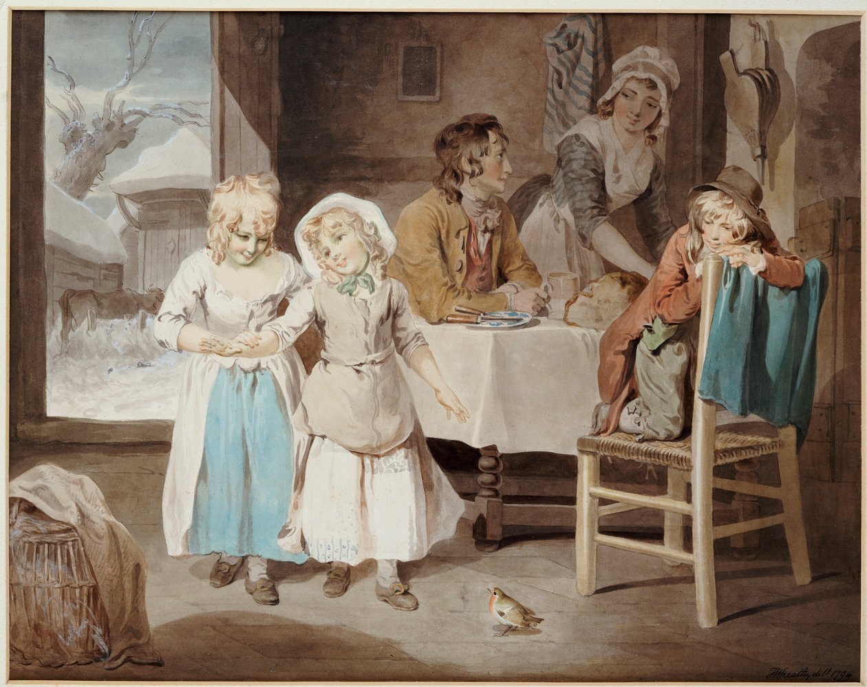 Lemmikki Robin, 1794 tekijältä Francis Wheatley