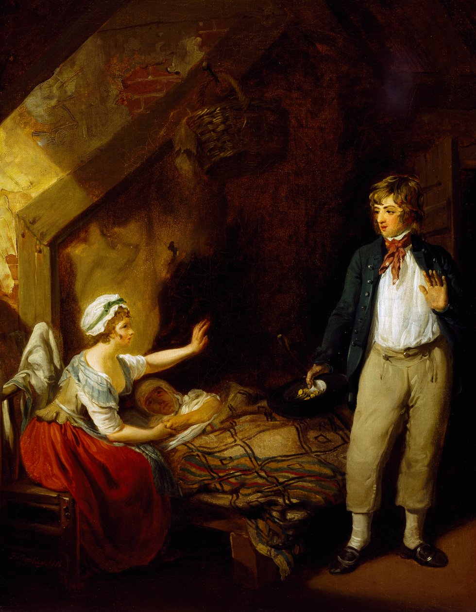 Merimiehen paluu, Francis Wheatleyn (1747-1801) maalaus. tekijältä Francis Wheatley