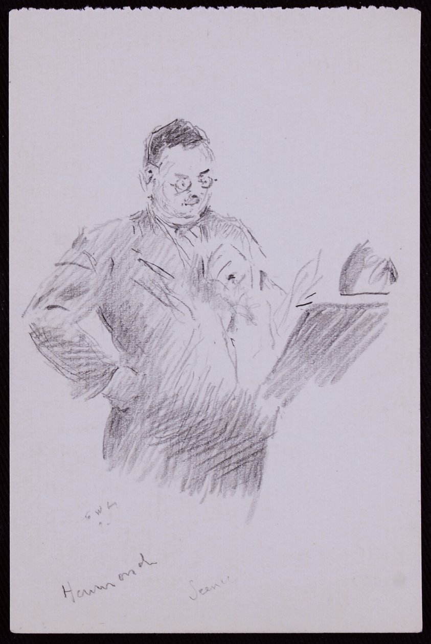 Aubrey Hammondin muotokuva, n. 1934 (kynä paperille) tekijältä Francis Wilfred Lawson