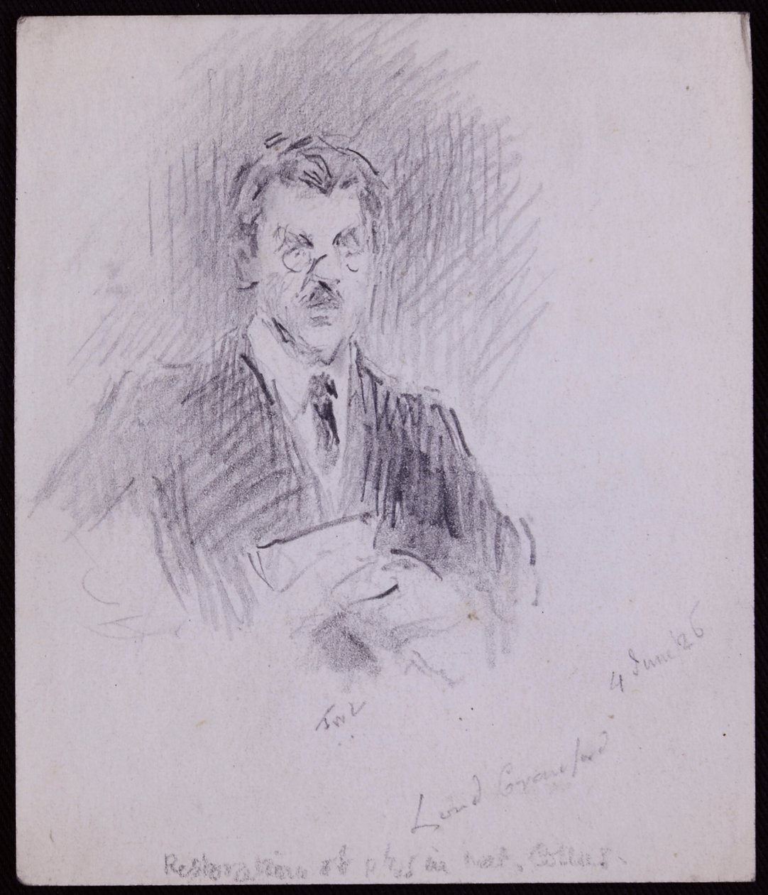 Earl of Crawfordin ja Balcarresin muotokuva tekijältä Francis Wilfred Lawson