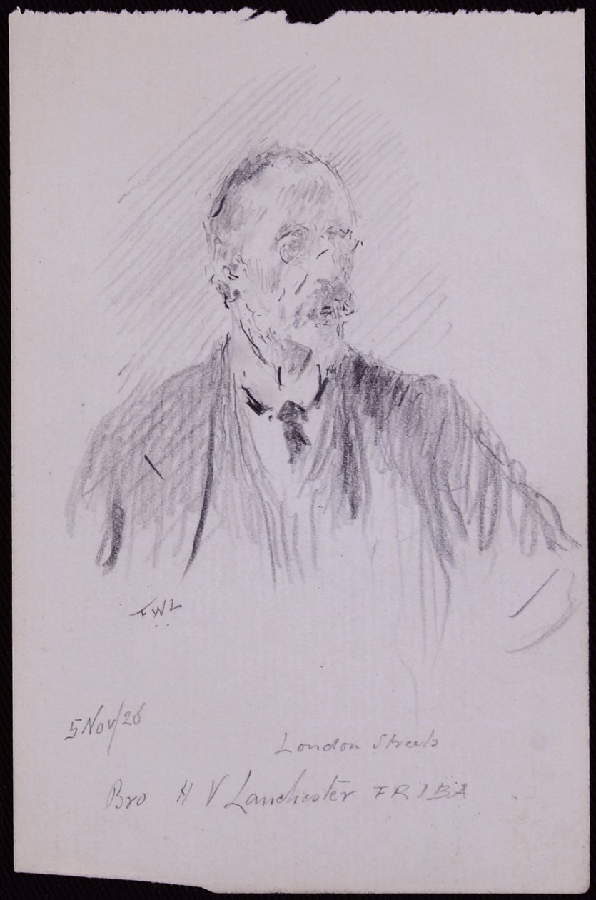 HV Lanchesterin muotokuva tekijältä Francis Wilfred Lawson