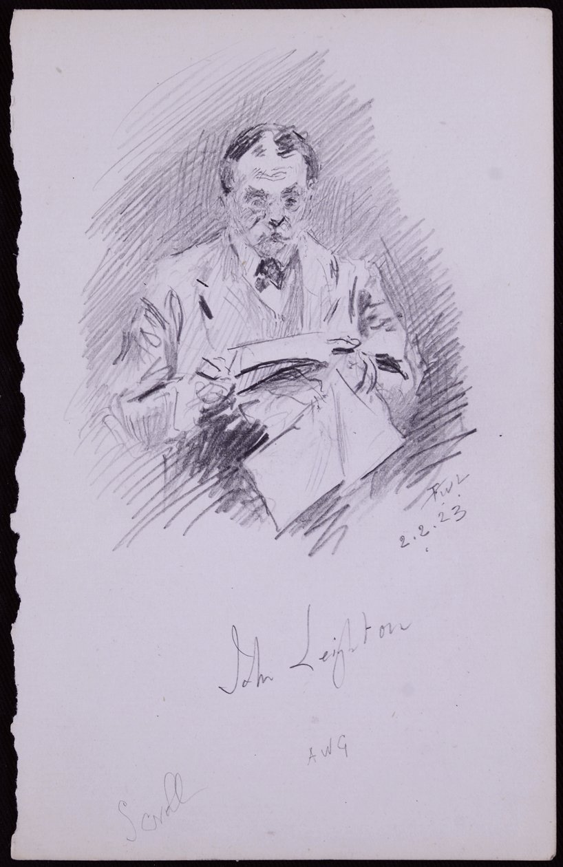 John Leightonin muotokuva tekijältä Francis Wilfred Lawson