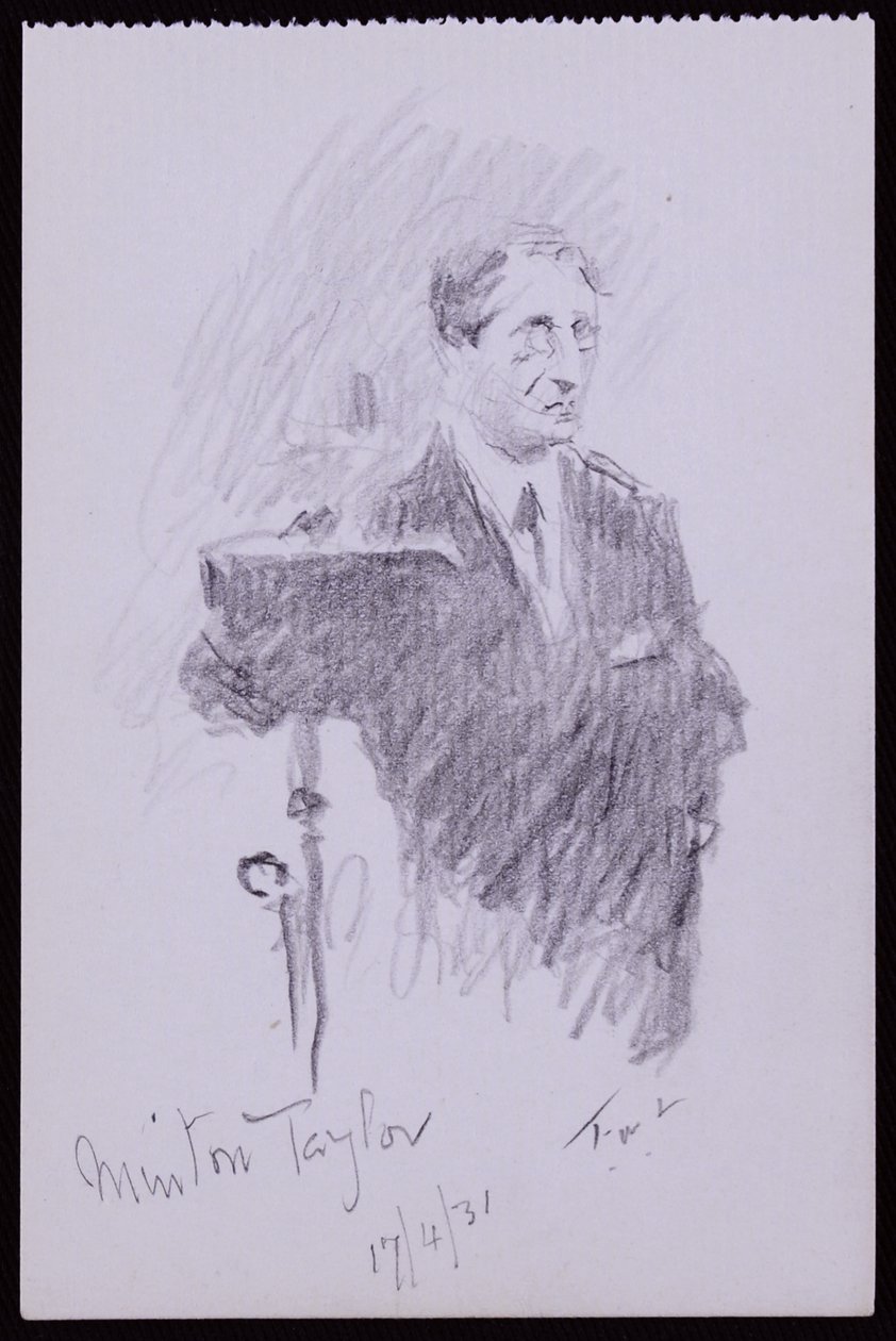 R Minton Taylorin muotokuva tekijältä Francis Wilfred Lawson