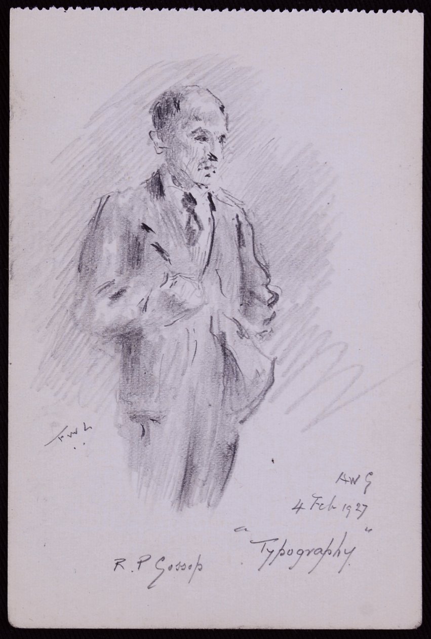 R Percy Gossopin muotokuva tekijältä Francis Wilfred Lawson