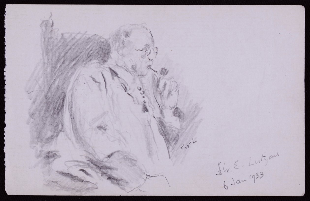 Sir Edwin Lutyensin muotokuva tekijältä Francis Wilfred Lawson