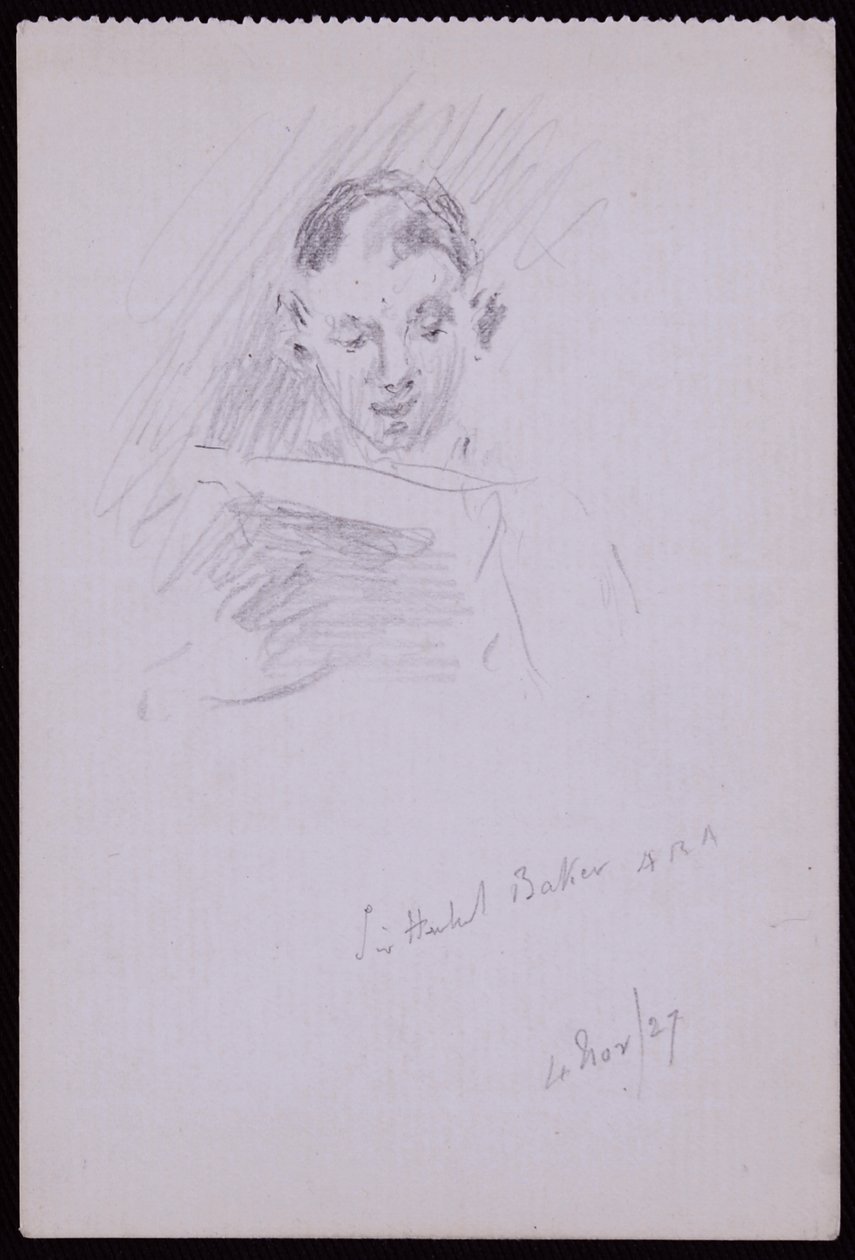Sir Herbert ARA Bakerin muotokuva tekijältä Francis Wilfred Lawson