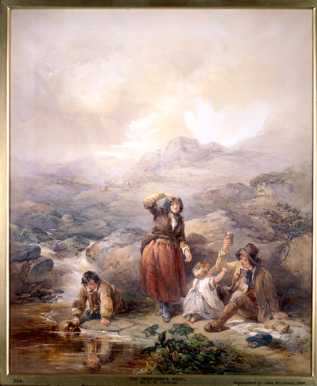 "Paimenen ateria", 1844 tekijältä Francis William Topham
