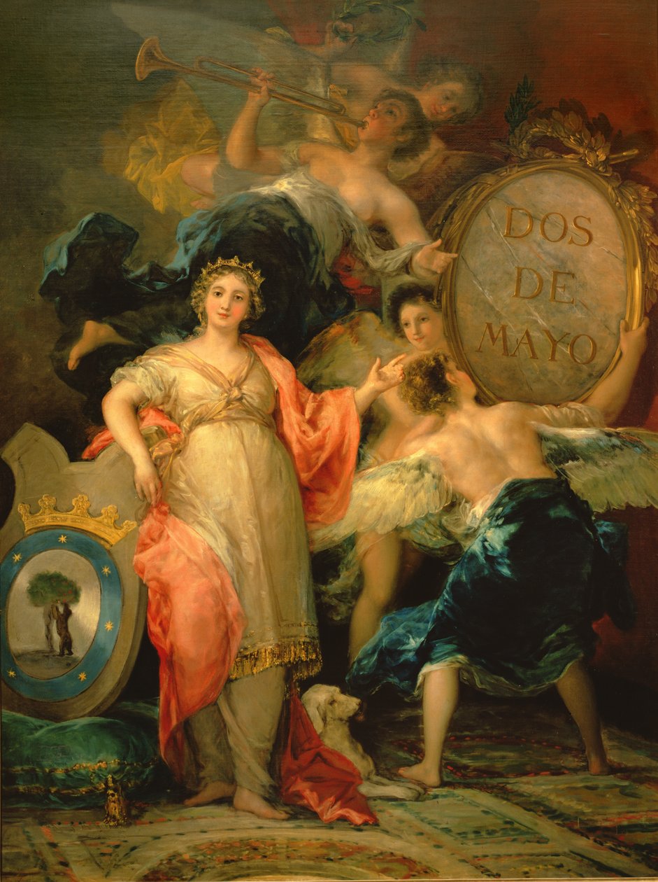 Allegoria Madridin kaupungista, 1810 tekijältä Francisco de Goya