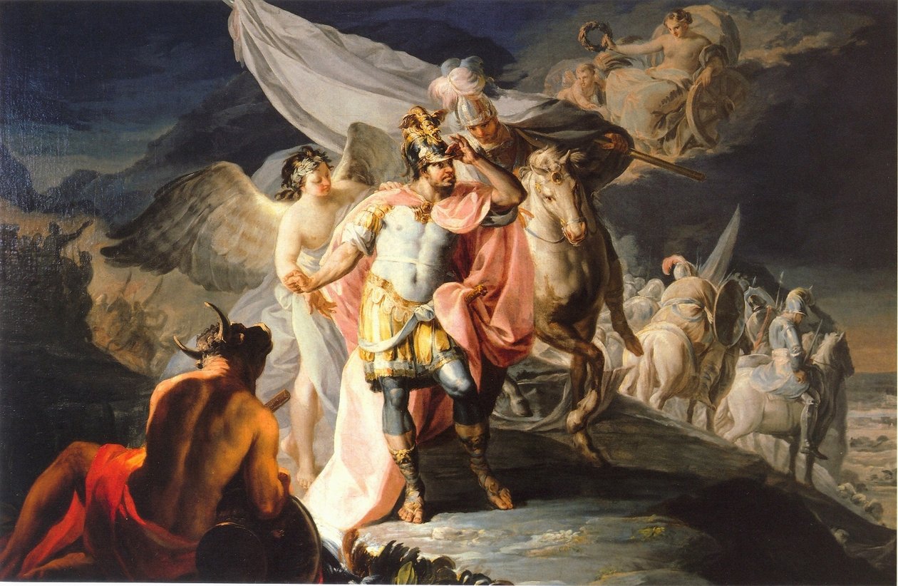 Animaalinen toimittaja pohtii primera vez Italia desde los Alpesia tekijältä Francisco de Goya