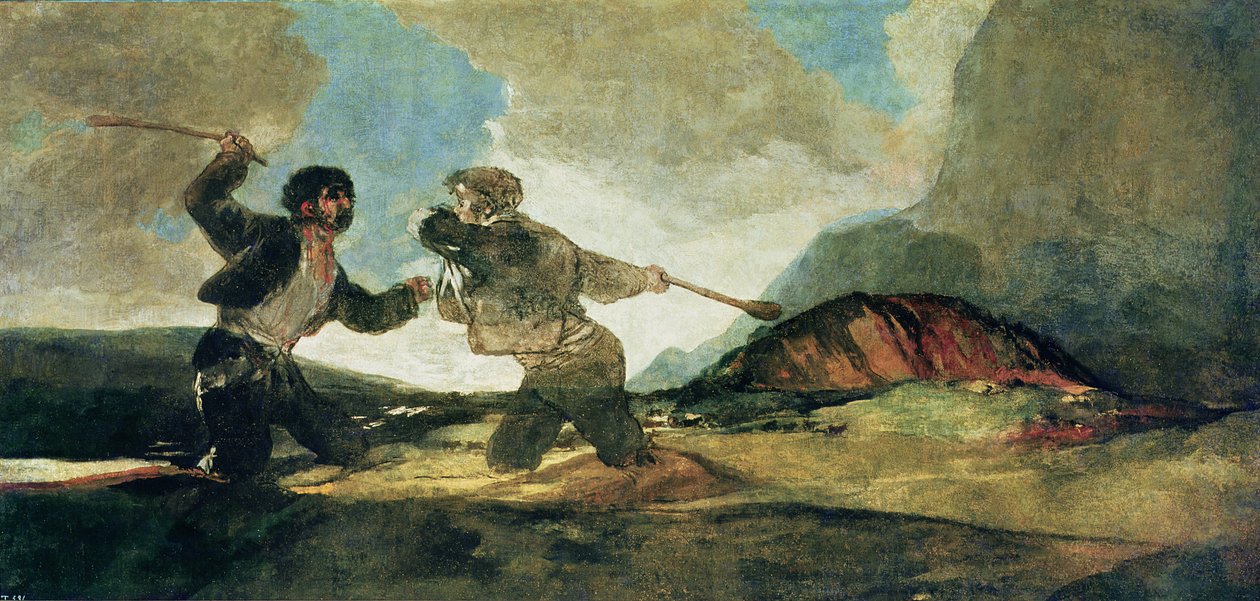 Kaksintaistelu seurojen kanssa tekijältä Francisco de Goya