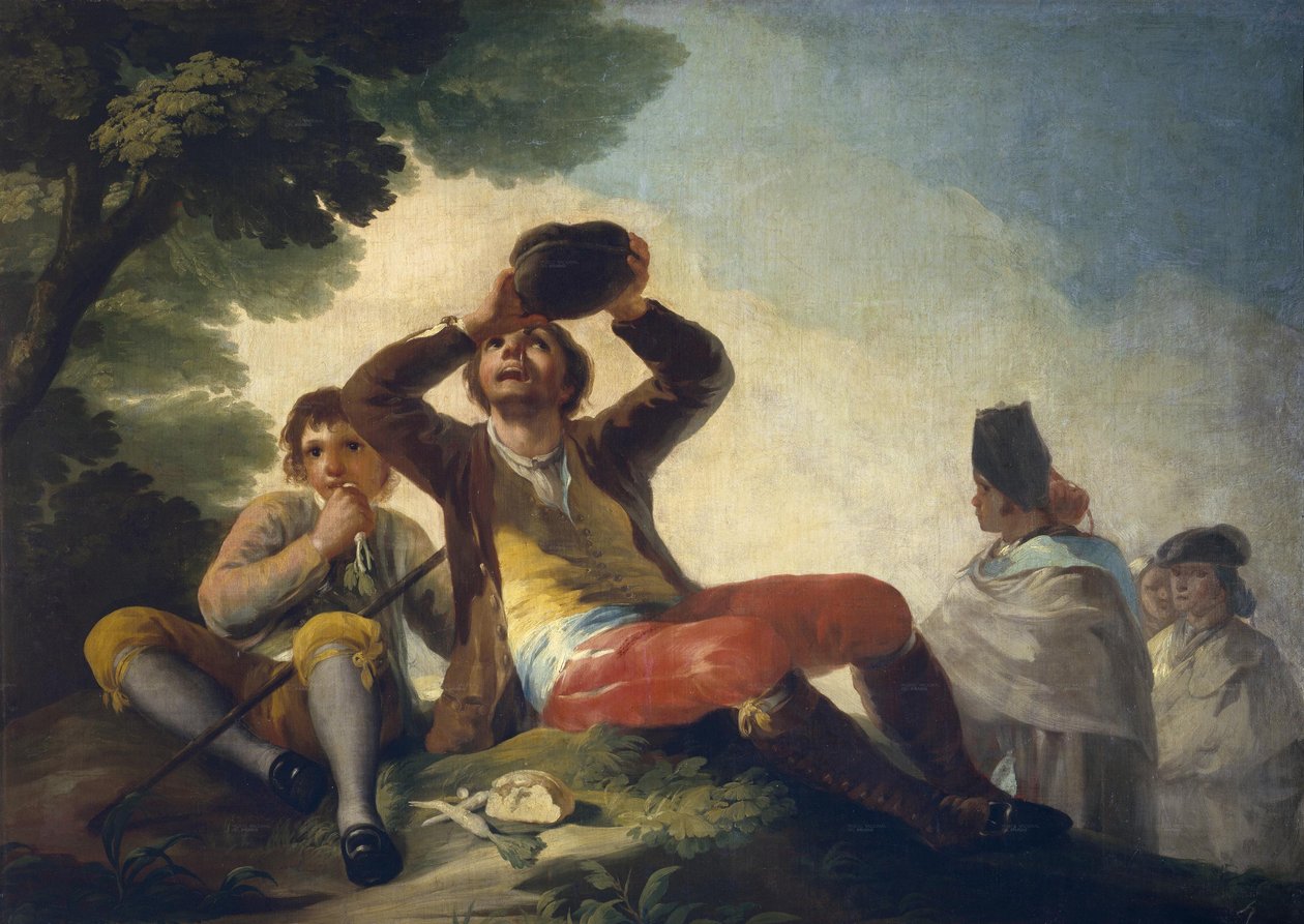 El bebedor tekijältä Francisco de Goya