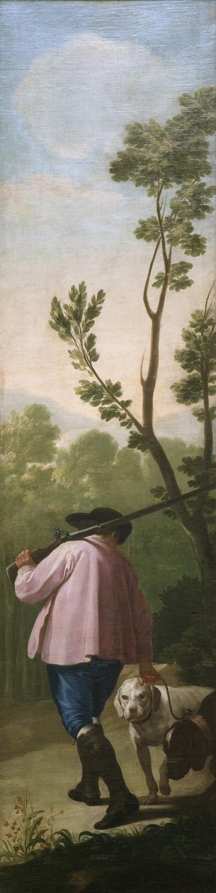 El Cazador con sus perros tekijältä Francisco de Goya