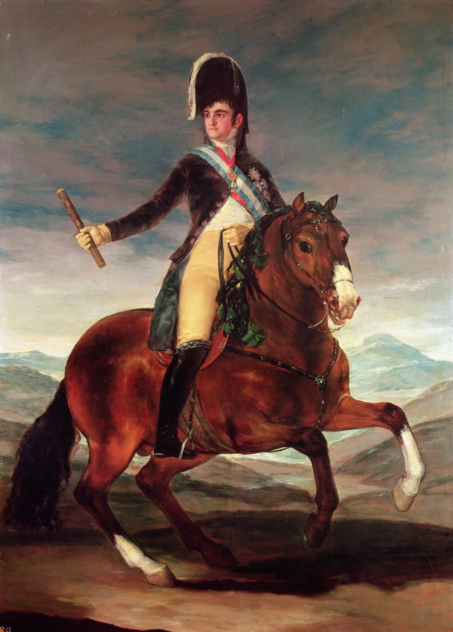 Ferdinand VII:n ratsastusmuotokuva, 1808 tekijältä Francisco de Goya