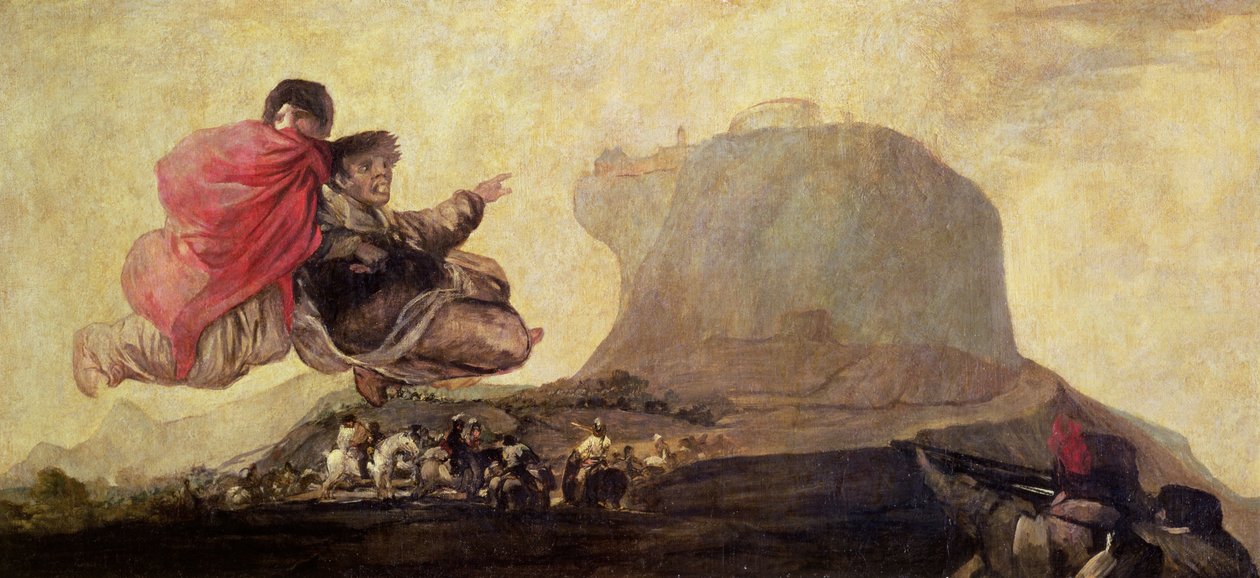 Fantastic Vision (Asmodeus) 1821-23 (öljy gessolle siirretty pellavalle) tekijältä Francisco de Goya
