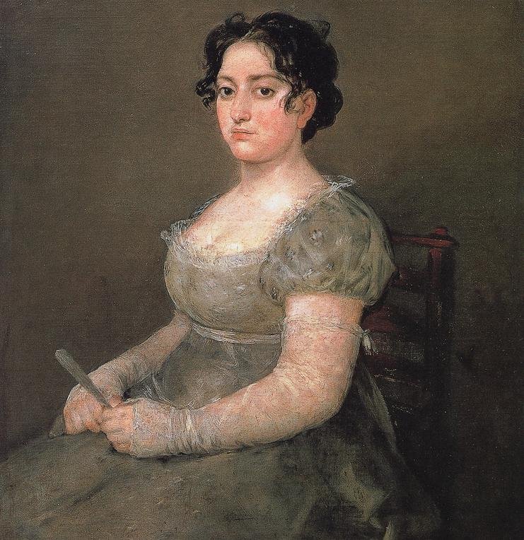 Femme à làventail tekijältä Francisco de Goya