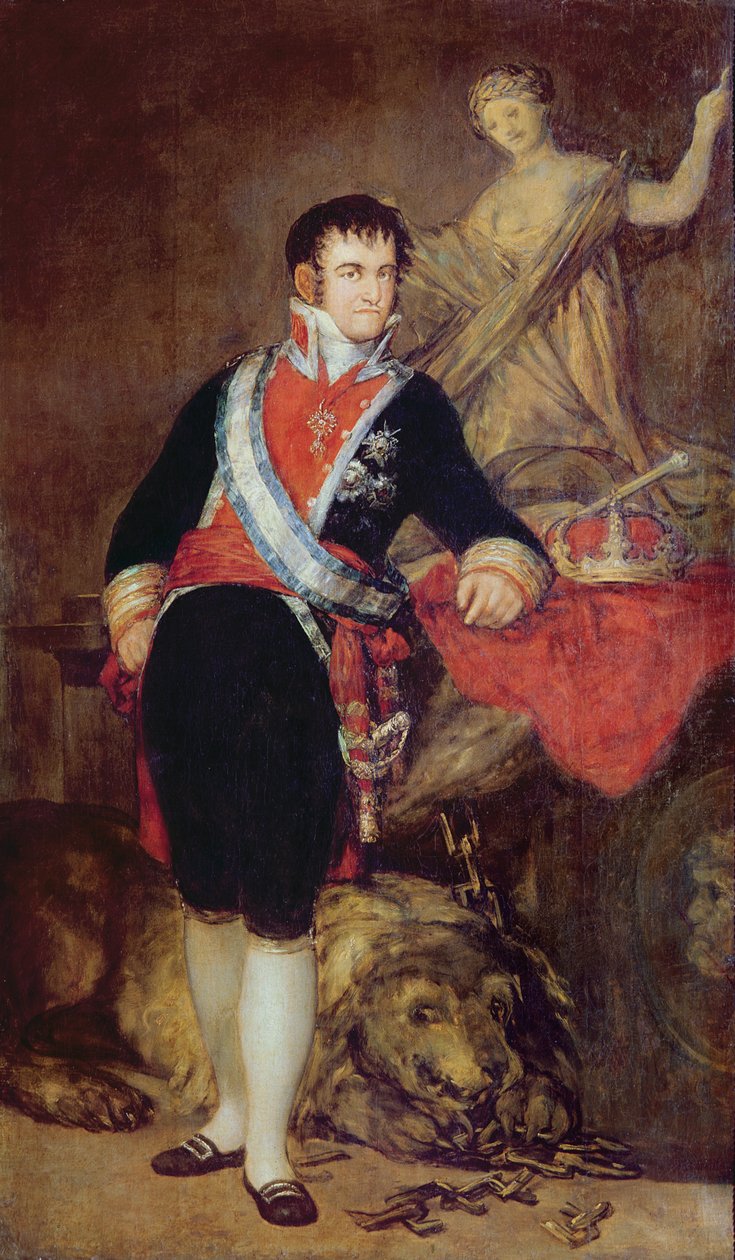 Bourbonin Ferdinand VII (1784-1833), 1814. tekijältä Francisco de Goya