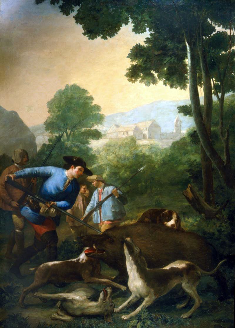 La Caza del Jabalí tekijältä Francisco de Goya