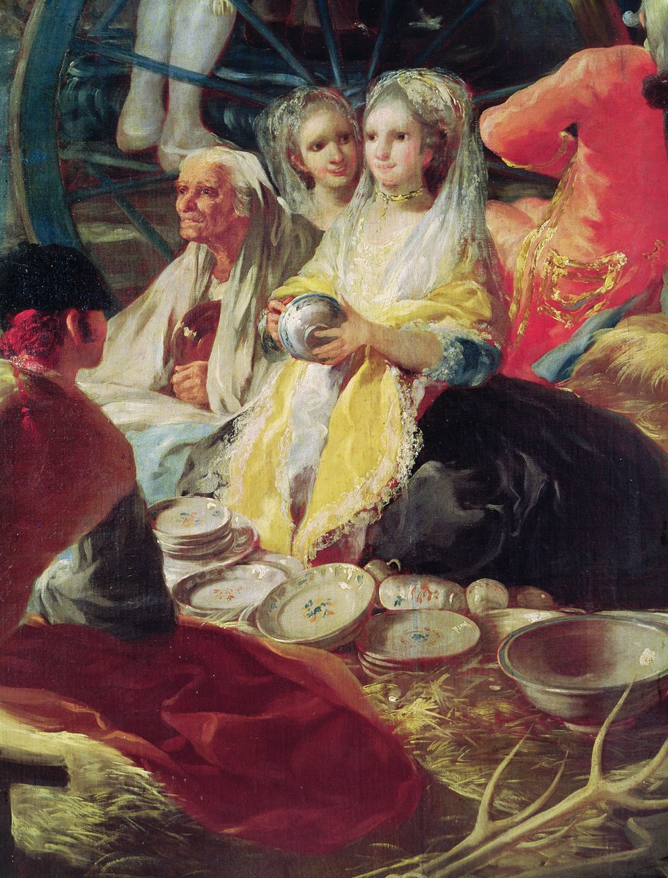Naiset ostavat keramiikkaa Madridissa, 1779 (yksityiskohta 38625) tekijältä Francisco de Goya
