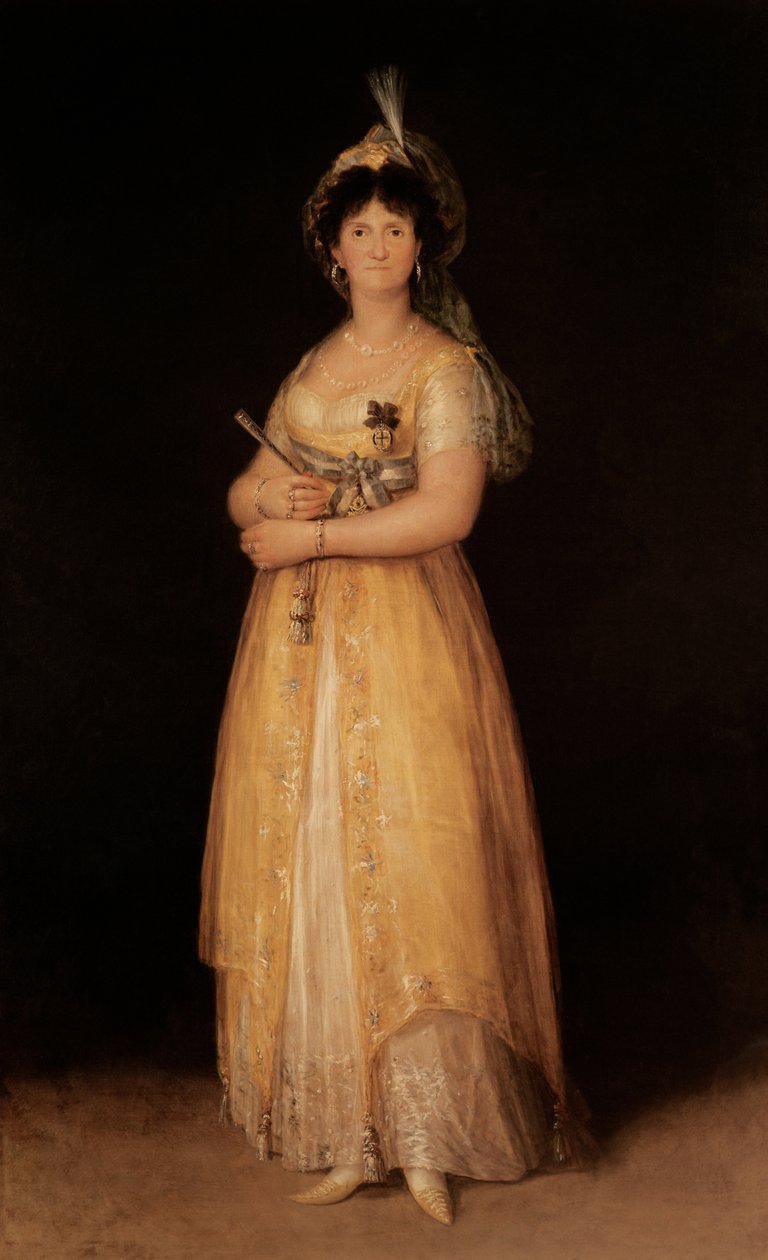Espanjan kuninkaan Kaarle IV:n (1788-1808) vaimon kuningatar Maria Luisan (1751-1819) muotokuva tekijältä Francisco de Goya