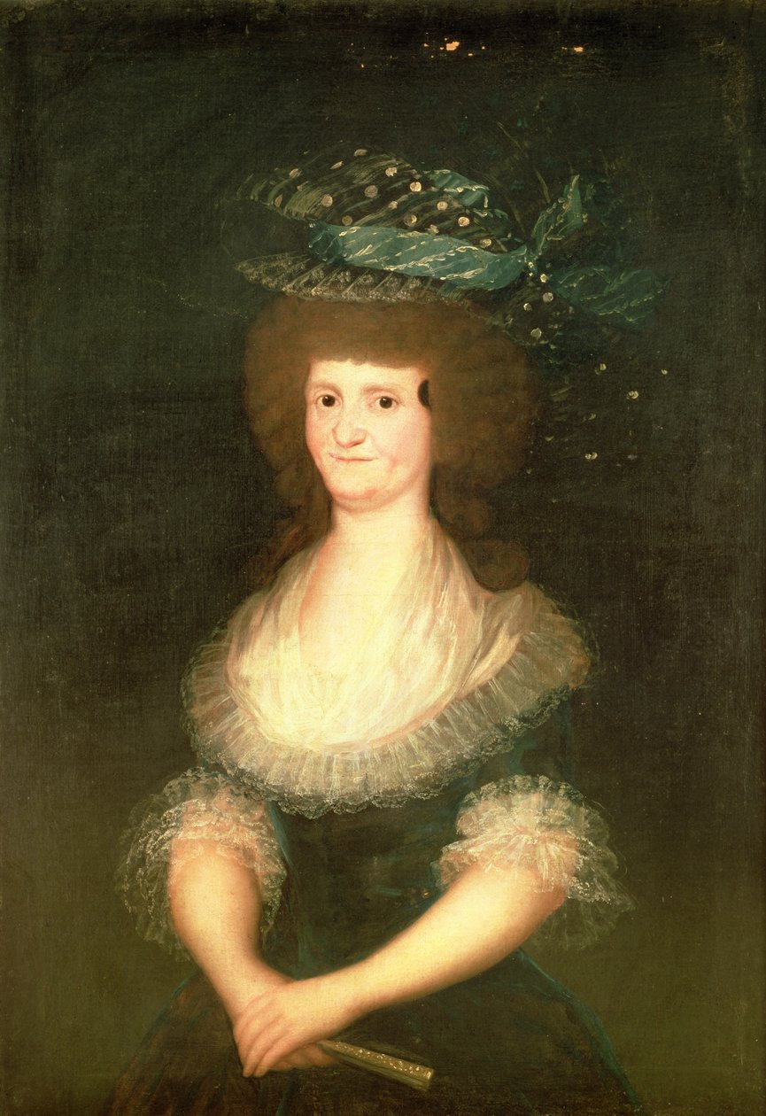 Muotokuva Espanjan kuningas Kaarle IV:n (1788-1808) puolisosta, kuningatar Maria Luisasta (1751-1819). tekijältä Francisco de Goya