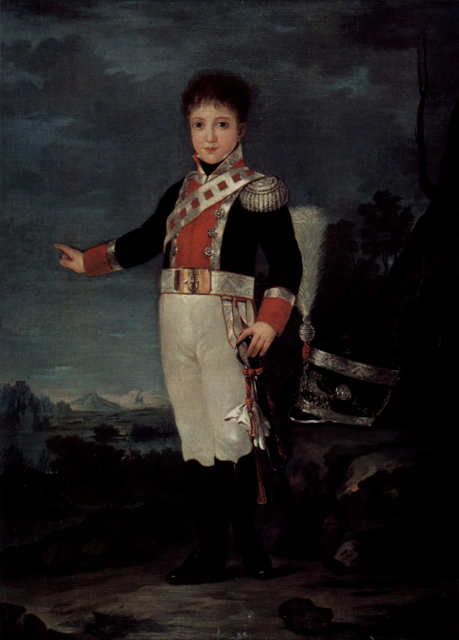 Porträt des Don Sebastian Gabriel de Borbón ja Braganza tekijältä Francisco de Goya