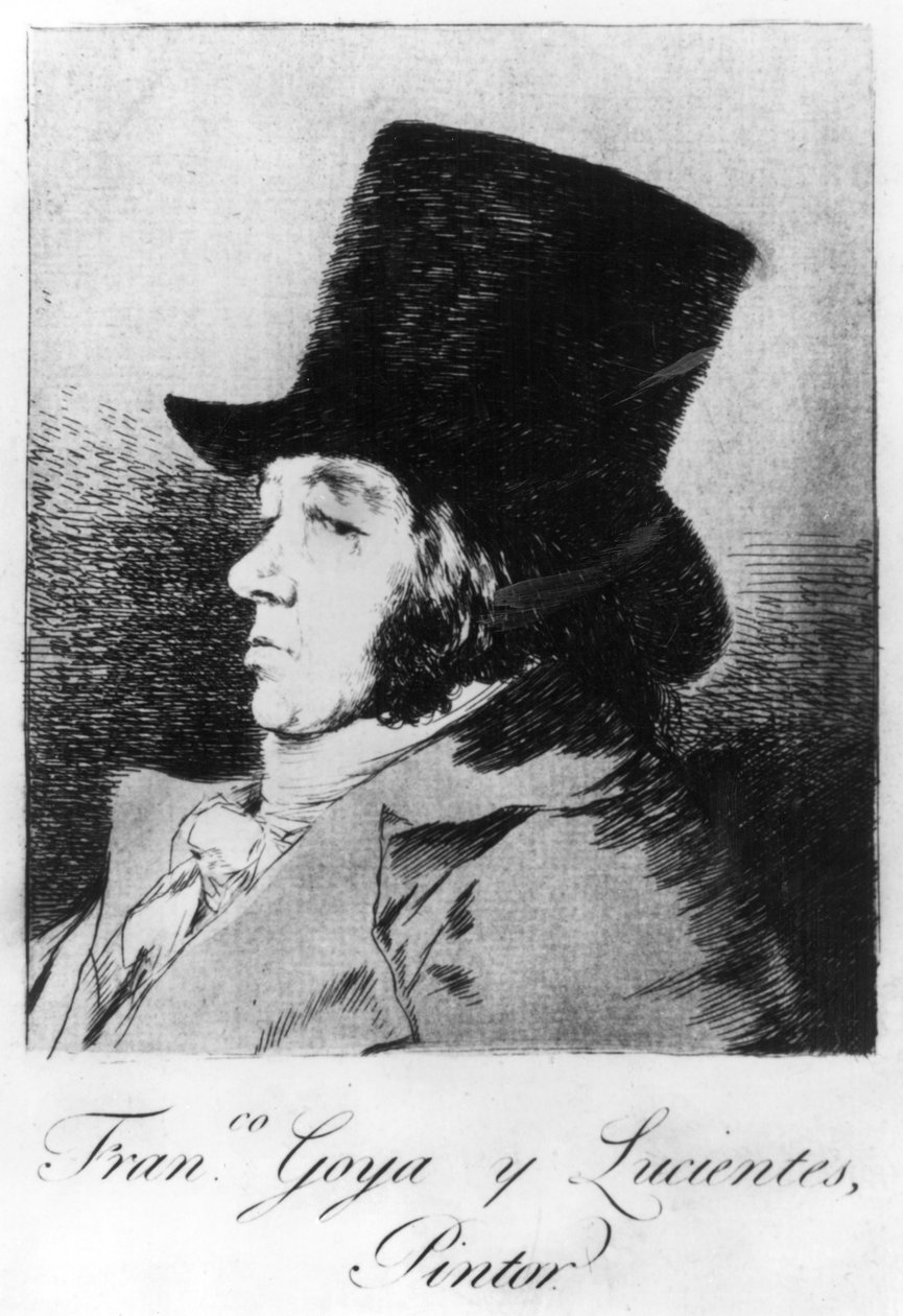 Omakuva, "Los caprichos" -levy 1, pubi. 1799 tekijältä Francisco de Goya