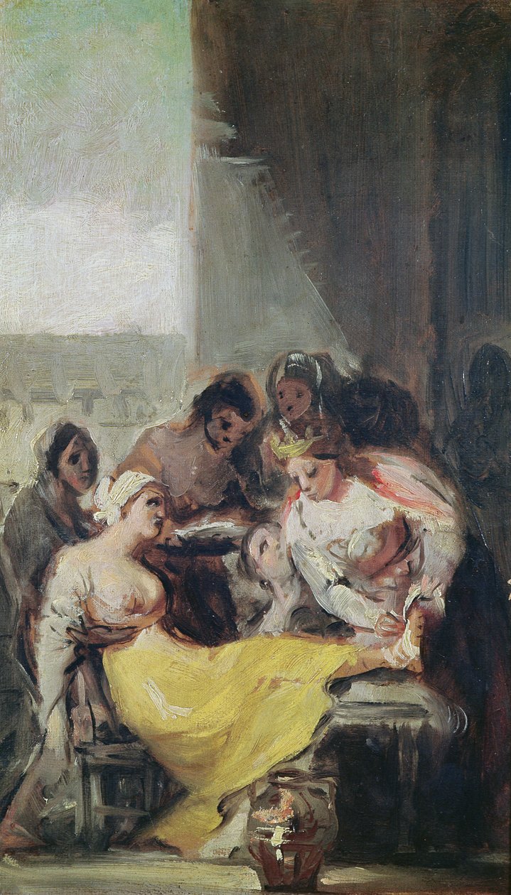 Pyhä Isabella Lepralaisten hoitaminen tekijältä Francisco de Goya