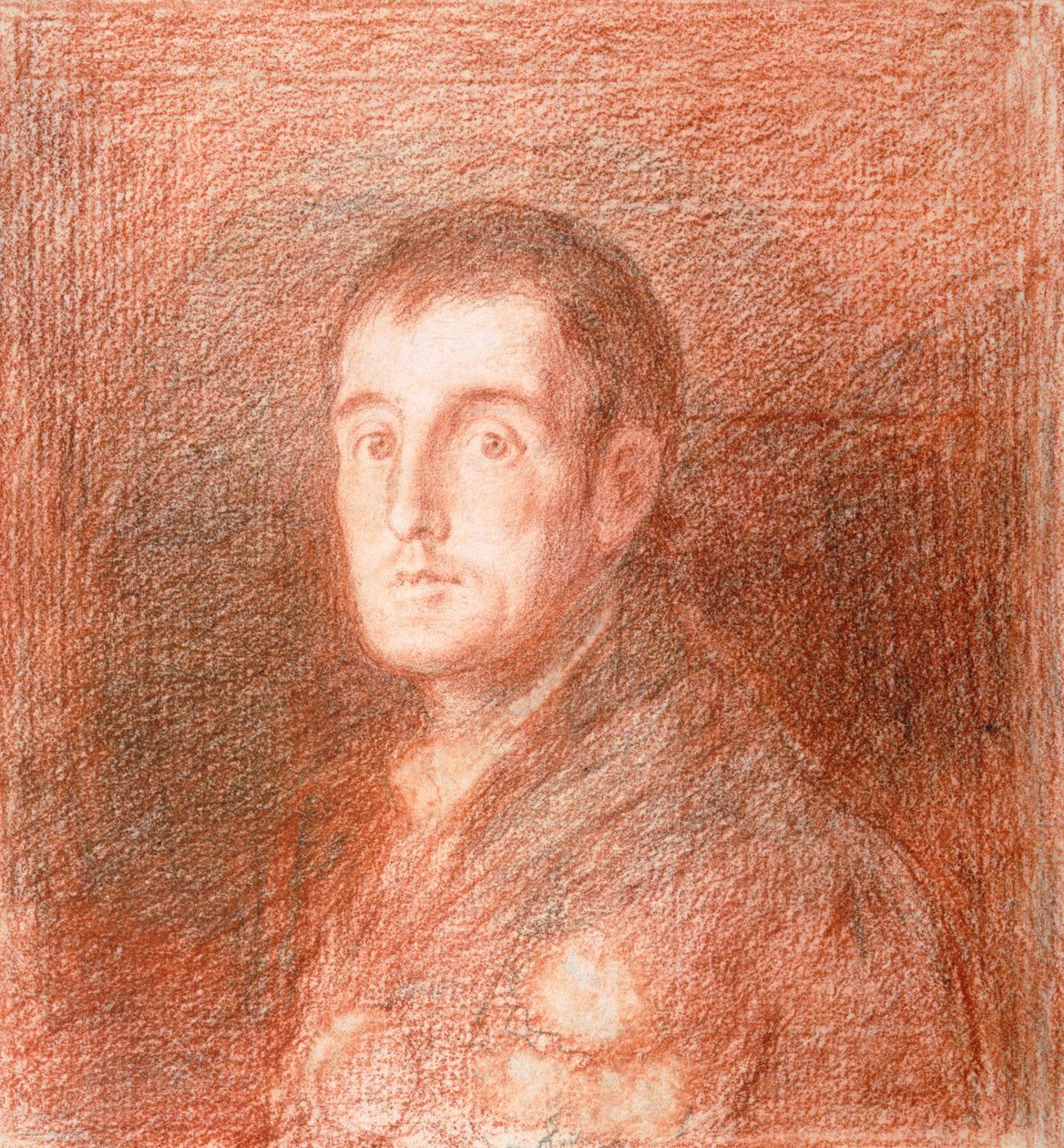 Tutkimus Wellingtonin herttuan (1769-1852) ratsastusmuotokuvaa varten n. 1812 (punainen liitu grafiitilla) tekijältä Francisco de Goya